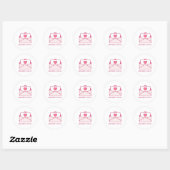 Neem contact op Roze Envelop Ontwerp Ronde Sticker (Vel)