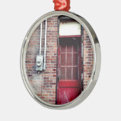 Neem de achterkant daar. metalen ornament (Links)