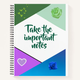 Neem de belangrijke aantekeningen".spiraal notitie notitieboek