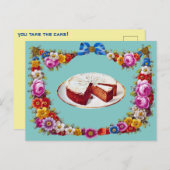 Neem de Cake.  Dank u Feestdagenkaart (Voorkant / Achterkant)