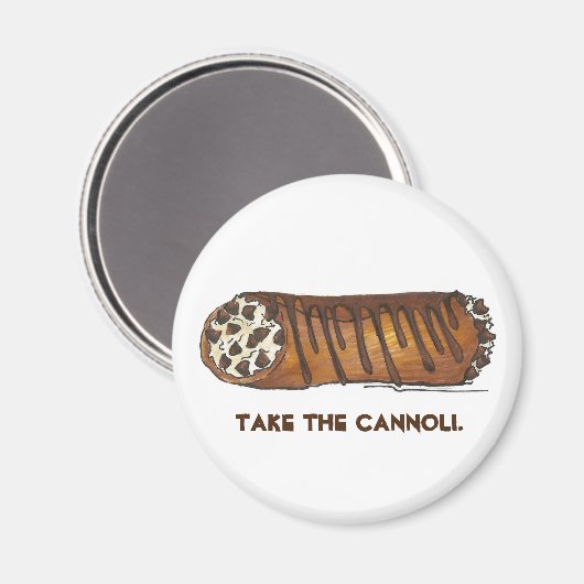 Neem de Cannoli Italiaanse Cannolis Pastry Magnet (Voorkant / Achterkant)
