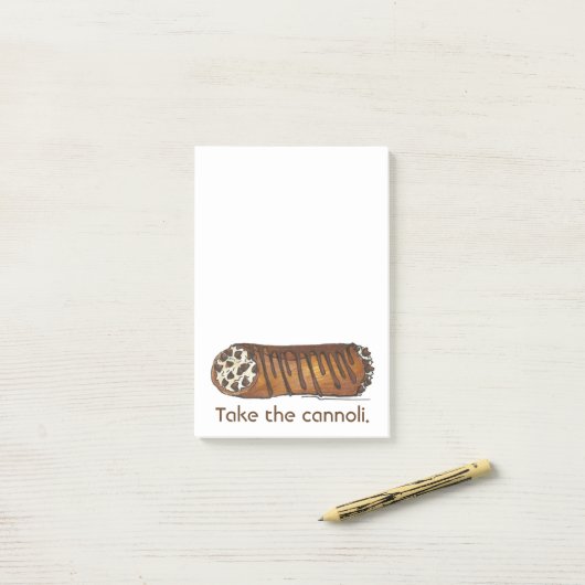 Neem de Cannoli Italiaanse chocolade Cannolis Post Post-it® Notes (Op bureau)