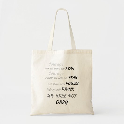 Neem de Dag Canvas tas in beslag (Voorkant)