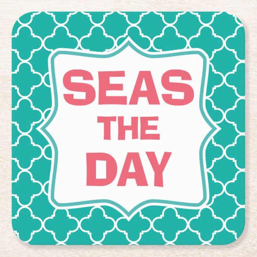 Neem de Dag Funny Quote in beslag Kartonnen Onderzetters (Voorkant)