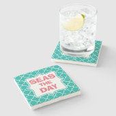 Neem de Dag Funny Quote in beslag Stenen Onderzetter (Zijkant)