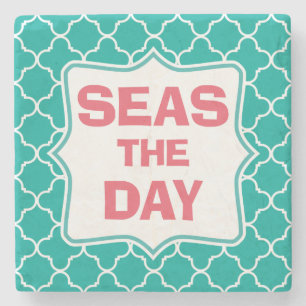 Neem de Dag Funny Quote in beslag Stenen Onderzetter