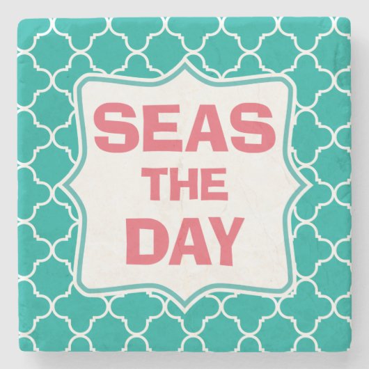 Neem de Dag Funny Quote in beslag Stenen Onderzetter (Voorkant)