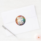 Neem de Dag Nebula Ronde Sticker (Envelop)