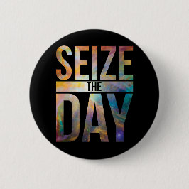 Neem de Dag zwart Ronde Button 5,7 Cm