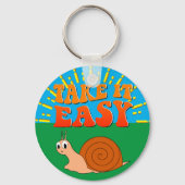 Neem de Easy Cute Cartoon Snail Sunburst Sleutelhanger (Voorkant)