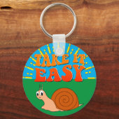 Neem de Easy Cute Cartoon Snail Sunburst Sleutelhanger (Voorkant)