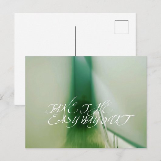 Neem de gemakkelijke uitweg briefkaart (Voorkant / Achterkant)