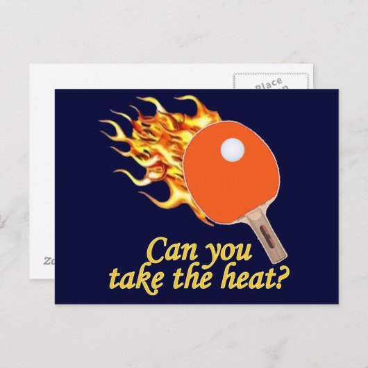 Neem de Heat Flaming Ping Pong Briefkaart (Voorkant / Achterkant)