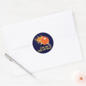 Neem de Heat Flaming Ping Pong Ronde Sticker (Envelop)