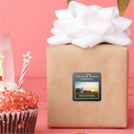 Neem de Helm van de Verlossing - Vierkante Sticker