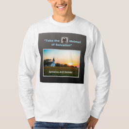 Neem de Helm van de Verlossing - Witte Lange Mouw T-shirt