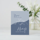 Neem de High Road Slate Blue Motivatie Briefkaart (Staand voorkant)