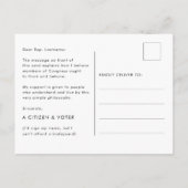 Neem de High Road Typography voor het Congres Briefkaart (Achterkant)