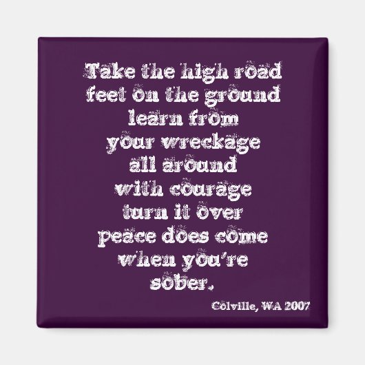 Neem de hoge weg magneet (Voorkant)