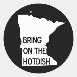 Neem de Hotdish Funny Minnesota Stickers mee