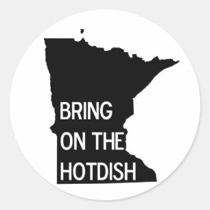 Neem de Hotdish Funny Minnesota Stickers mee
