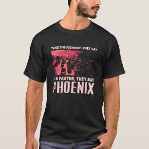 Neem de Humor Arizona van Phoenix van de Highway m T-shirt