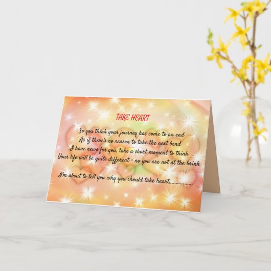 Neem de Inspirerend Kaart van het Hart (Gele Bloem)