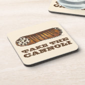 Neem de Italiaanse chocolade-chocolade van Cannoli Bier Onderzetter (Linkerzijde)