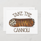 Neem de Italiaanse chocolade-chocolade van Cannoli Briefkaart (Voorkant / Achterkant)