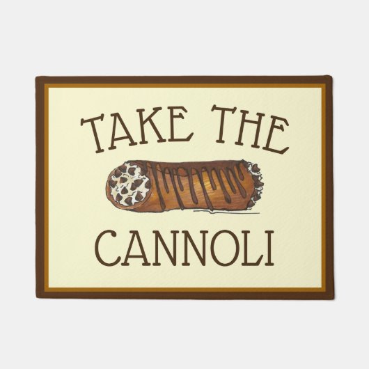 Neem de Italiaanse chocolade-chocolade van Cannoli Deurmat (Voorkant)