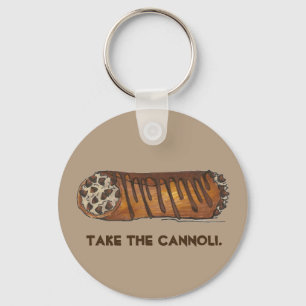 Neem de Italiaanse chocolade-chocolade van Cannoli Sleutelhanger