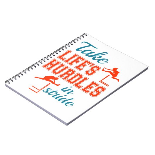 Neem de levenshurdles in het Stride Hurdler Track  Notitieboek (Linkerzijde)