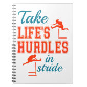 Neem de levenshurdles in het Stride Hurdler Track  Notitieboek (Voorkant)