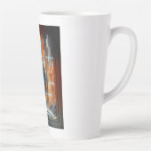 Neem de Maanlancering - Reis naar Moon Retro Poste Latte Mok (Rechts)