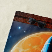 Neem de Maanlancering - Reis naar Moon Retro Poste Strandlaken (In situ)