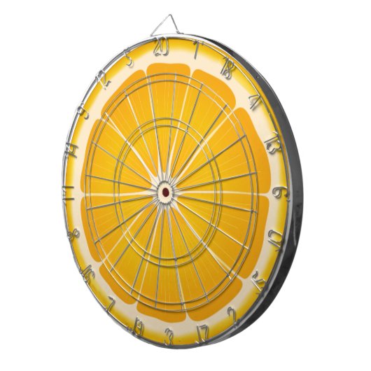 Neem de Oranje Slice Challenge Dartbord (Voorkant Rechts)