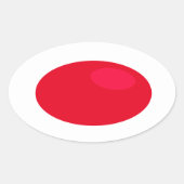 Neem de RED pill Oval Sticker (Voorkant)