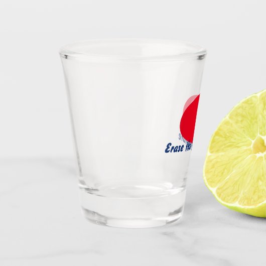 Neem de RED pill Oval Sticker Shot Glas (Links)