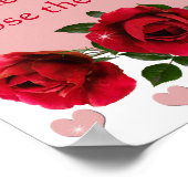 Neem de risicoprijs roze hartenrode rozen poster (Hoek)