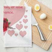 Neem de risicoprijs roze hartenrode rozen theedoek (Quarter Fold)