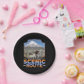 Neem de Schilderachtig route - Llama Adventurer Papieren Bordje (Feest)