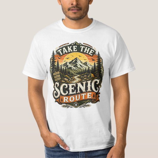 Neem De Schilderachtige Route T-shirt (Voorkant)