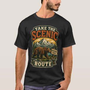 Neem de Schilderachtige Route Vintage Nationaal Pa T-shirt