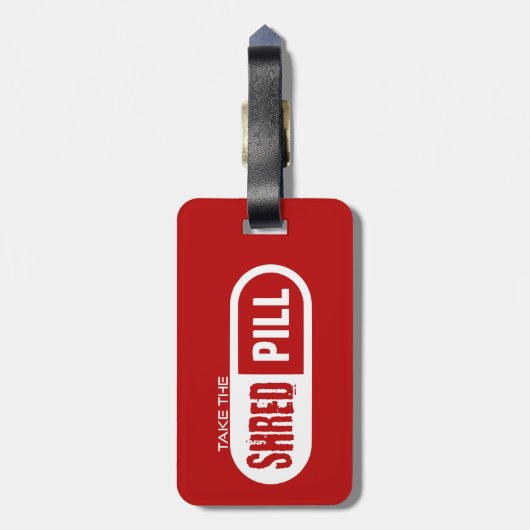 Neem de Shred Pill Bagagelabel (Achterkant verticaal)