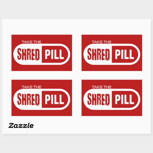 Neem de Shred Pill Rechthoekige Sticker (Vel)
