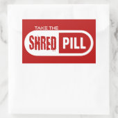 Neem de Shred Pill Rechthoekige Sticker (Tas)