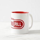 Neem de Shred Pill Tweekleurige Koffiemok (Voorkant rechts)