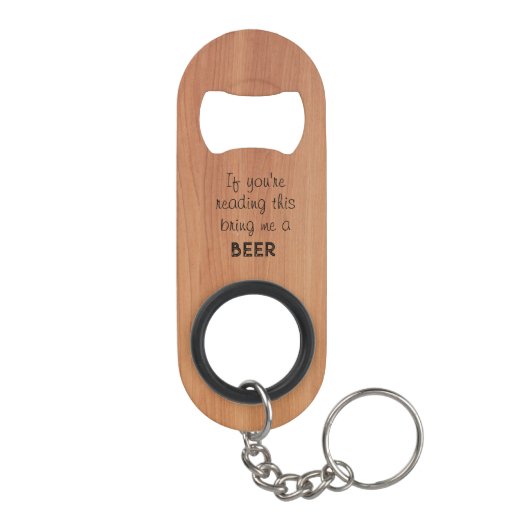 Neem de Sleutelhanger van de bierflesopener mee Mini Flessenopener (Achterkant)