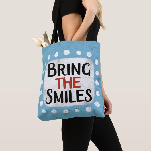 Neem de Smiles-Canvas tas mee (Dichtbij)