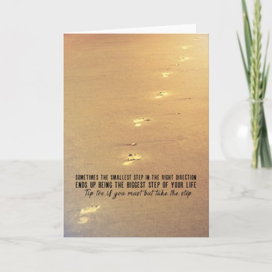 NEEM DE STAP WENSKAART BEDANKKAART (Voorkant)